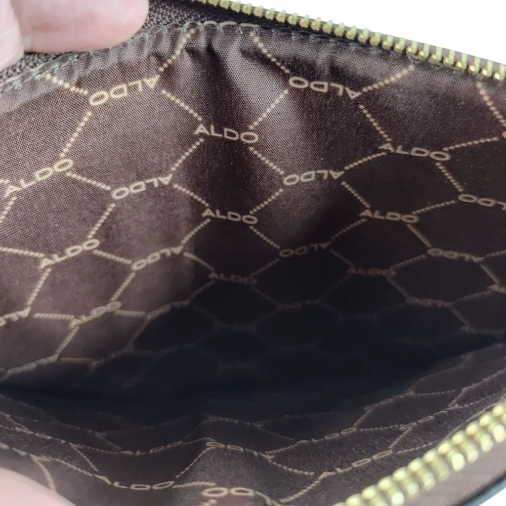 ALDO Women's Multicolor Chevron Clutch with Gold Chain